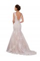 V-Neck Lace Sleeveless Ivory & Champagne Modern Wedding Dress Edinburgh