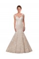 Illusion Neck Lace Cap Sleeves White Wedding Dress Edinburgh