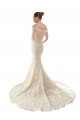 Off the Shoulder Tulle & Lace Long Sleeves Ivory & Champagne Wedding Dress Edinburgh