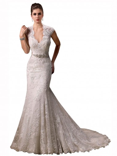 Halter Neck Lace Cap Sleeves Ivory Wedding Dresses Edinburgh