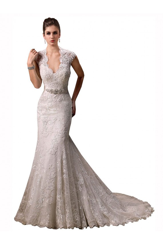 Halter Neck Lace Cap Sleeves Ivory Wedding Dresses Edinburgh