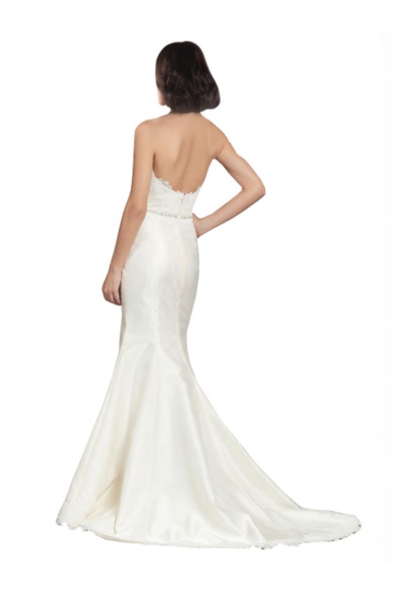 Sweetheart Satin & Lace Sleeveless Ivory Bridal Dress Edinburgh