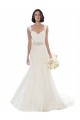 Off the Shoulder Lace Sleeveless White Beach Wedding Dress Edinburgh