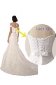 Off the Shoulder Lace Sleeveless White Beach Wedding Dress Edinburgh