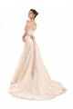 Off the Shoulder Lace Sleeveless Chapel Train Ivory Beach Wedding Dress Edinburgh