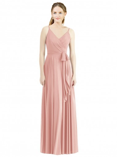 Spaghetti Straps Soft Chiffon Sleeveless Bliss Pink Formal Dress / Bridesmaid Dress Edinburgh