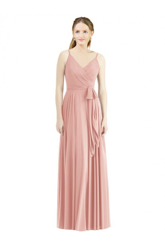 Spaghetti Straps Soft Chiffon Sleeveless Bliss Pink Formal Dress / Bridesmaid Dress Edinburgh