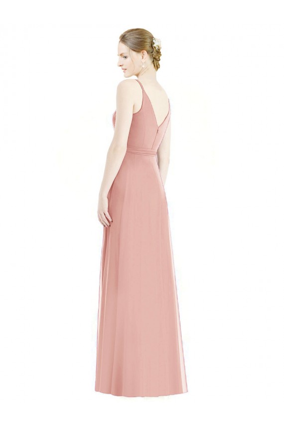 Spaghetti Straps Soft Chiffon Sleeveless Bliss Pink Formal Dress / Bridesmaid Dress Edinburgh