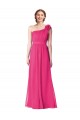 One Shoulder Soft Chiffon Sleeveless Azalea Bridesmaid Gown Edinburgh