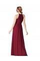 Halter Neck Chiffon Sleeveless Burgundy Evening Gowns / Bridesmaid Dresses Edinburgh