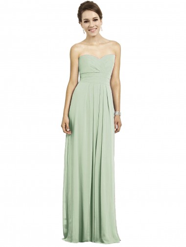 Sweetheart Soft Chiffon Sleeveless Sage Bridesmaid Dress Edinburgh