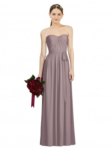 Sweetheart Soft Chiffon Sleeveless Dusty Rose Bridesmaid Dress Edinburgh