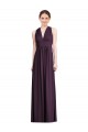 V-Neck Soft Chiffon Sleeveless Grape Bridesmaid Dress Edinburgh