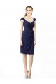 Sweetheart Soft Chiffon Cap Sleeves Dark Navy Bridesmaid Dress Edinburgh