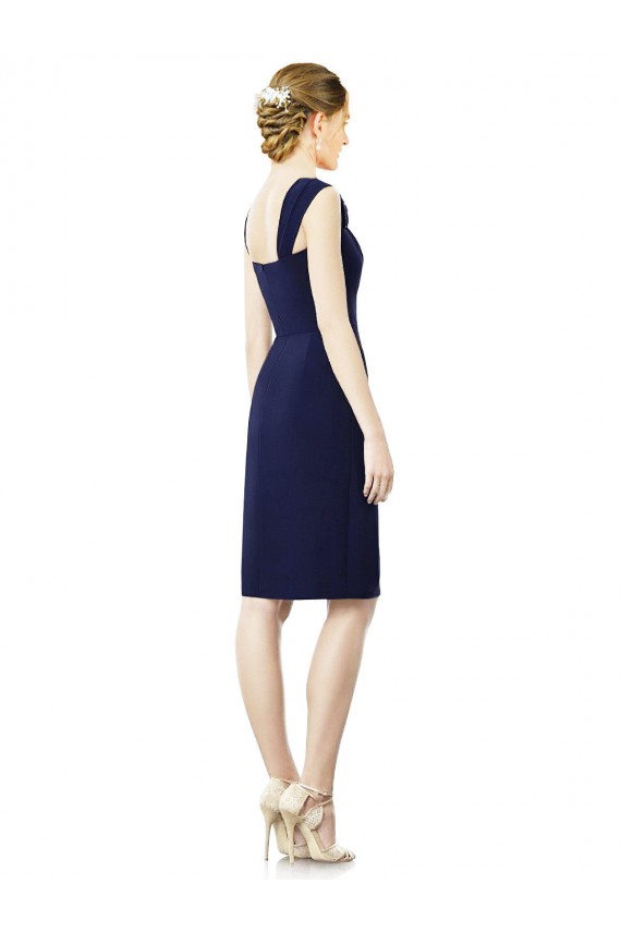 Sweetheart Soft Chiffon Cap Sleeves Dark Navy Bridesmaid Dress Edinburgh