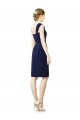 Sweetheart Soft Chiffon Cap Sleeves Dark Navy Bridesmaid Dress Edinburgh