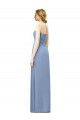 Strapless Chiffon Sleeveless Dusty Blue Formal Dresses / Bridesmaid Dresses Edinburgh
