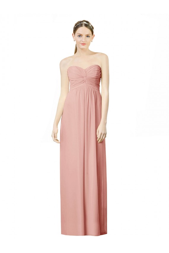 Sweetheart Soft Chiffon Sleeveless Bliss Pink Bridesmaid Dress Edinburgh