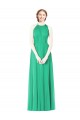 Halter Neck Soft Chiffon Sleeveless Emerald Green Bridesmaid Dress Edinburgh