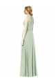 Halter Neck Soft Chiffon Sleeveless Emerald Green Bridesmaid Dress Edinburgh