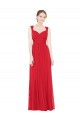 Sweetheart Chiffon Sleeveless Red Bridesmaid Dress / Evening Dress Edinburgh