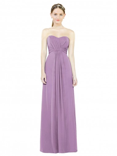 Sweetheart Soft Chiffon Sleeveless Dark Lavender Bridesmaid Dress Edinburgh