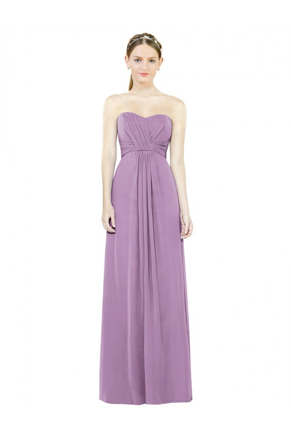 Sweetheart Soft Chiffon Sleeveless Dark Lavender Bridesmaid Dress Edinburgh
