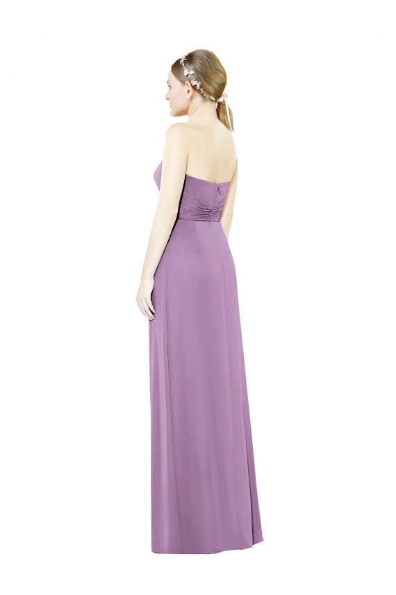 Sweetheart Soft Chiffon Sleeveless Dark Lavender Bridesmaid Dress Edinburgh
