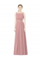 High Neck Soft Chiffon Sleeveless Dusty Pink Bridesmaid Dress Edinburgh