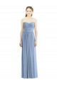 Sweetheart Chiffon Sleeveless Dusty Blue Bridesmaid Gowns Edinburgh