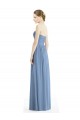 Sweetheart Chiffon Sleeveless Dusty Blue Bridesmaid Gowns Edinburgh
