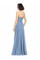 One Shoulder Soft Chiffon Sleeveless Dusty Blue Formal Dress / Bridesmaid Dress Edinburgh