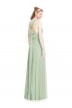 Halter Neck Chiffon Sleeveless Sage Bridesmaid Dress / Evening Dress Edinburgh