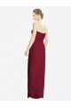 Sheath Soft Chiffon Sleeveless Long Burgundy Bridesmaid Dress Edinburgh