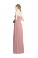 Sweetheart Chiffon Sleeveless Dusty Pink Bridesmaid Dress / Evening Dress Edinburgh