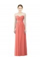 Sweetheart Soft Chiffon Sleeveless Coral Bridesmaid Dress Edinburgh