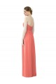 Sweetheart Soft Chiffon Sleeveless Coral Bridesmaid Dress Edinburgh