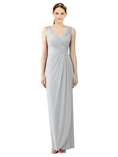 V-Neck Chiffon Sleeveless V-Back Frost Bridesmaid Dress / Evening Dress Edinburgh