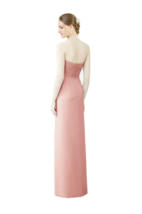 Sweetheart Soft Chiffon Sleeveless Bliss Pink High Low Bridesmaid Dress Edinburgh