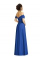 Off the Shoulder Soft Chiffon Cap Sleeves Royal Blue Semi Formal Evening Dress / Bridesmaid Dress Edinburgh