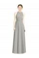 Halter Neck Chiffon Sleeveless Silver Bridesmaid Dress / Evening Dress Edinburgh
