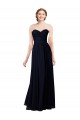 Sweetheart Soft Chiffon Sleeveless Dark Navy Formal Dress / Bridesmaid Dress Edinburgh