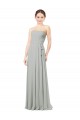 Sweetheart Soft Chiffon Sleeveless Silver Bridesmaid Dresses Edinburgh