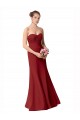 Sweetheart Soft Chiffon Sleeveless Long Burgundy Bridesmaid Dress Edinburgh