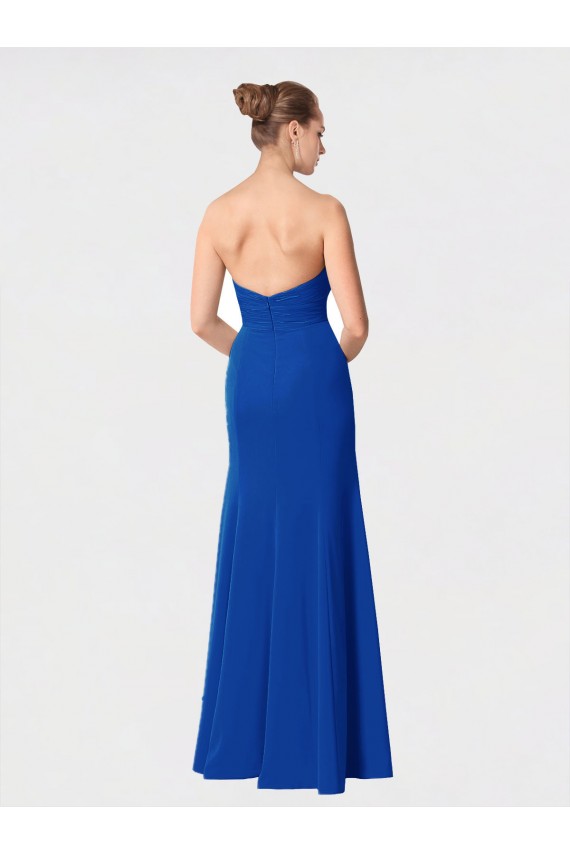 Sweetheart Soft Chiffon Sleeveless Long Burgundy Bridesmaid Dress Edinburgh