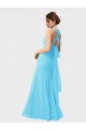 Halter Neck Chiffon Sleeveless Black Bridesmaid Dress / Evening Dress Edinburgh