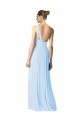One Shoulder Soft Chiffon Sleeveless Light Sky Blue Bridesmaid Dress Edinburgh