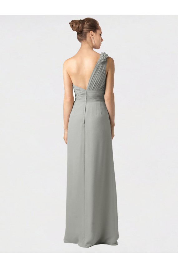 One Shoulder Soft Chiffon Sleeveless Black Bridesmaid Dress / Formal Dress Edinburgh