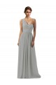 One Shoulder Soft Chiffon Sleeveless Silver Bridesmaid Dress Edinburgh