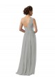 One Shoulder Soft Chiffon Sleeveless Silver Bridesmaid Dress Edinburgh